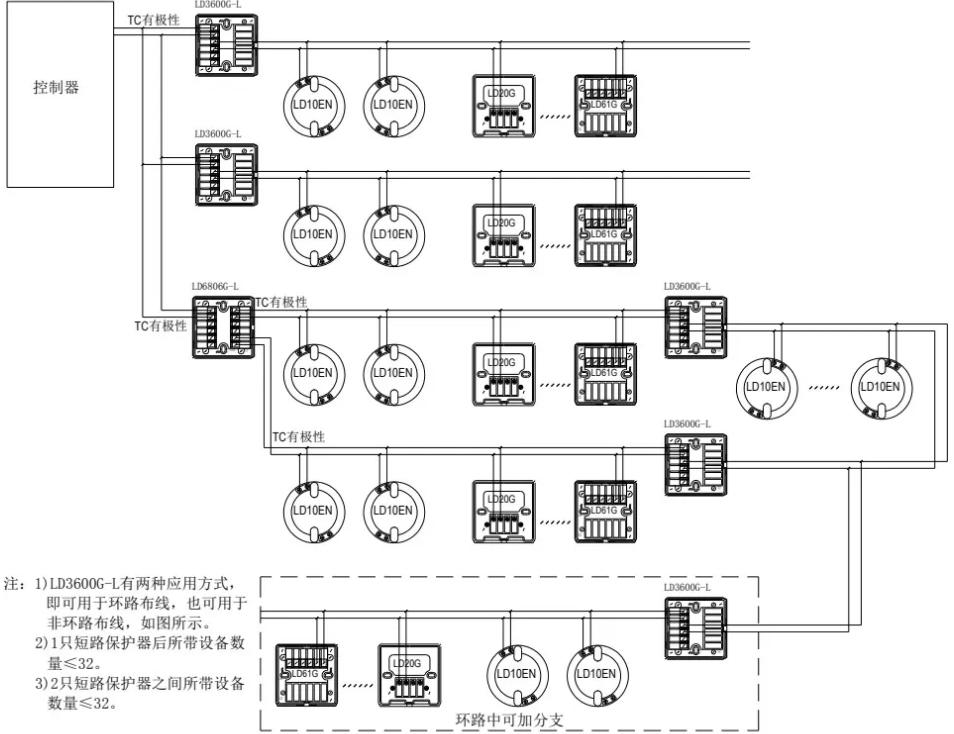 LD3600G-L雙向短路保護(hù)器接線(xiàn)圖